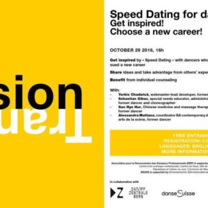 29. Oktober 2016 SPEED DATING & TABLE RONDE in der Dampfzentrale Bern